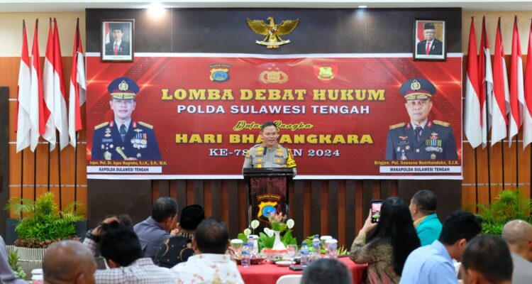 Lomba Debat Hukum Hari Bhayangkara ke-78 Polda Sulteng | Foto : Istimewah